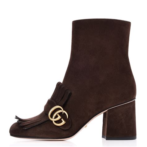 gucci marmont fringed suede ankle boots|Gucci boots vsco.